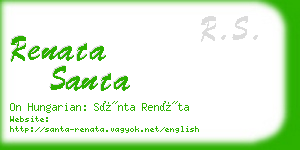 renata santa business card